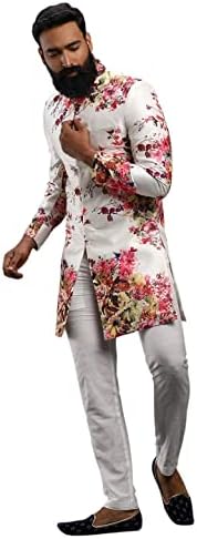 אלינה אופנה Bandhgala Jodhpuri Nehru ז'קט מעיל עם מכשיר | ללבוש חגיגי תפור הודי